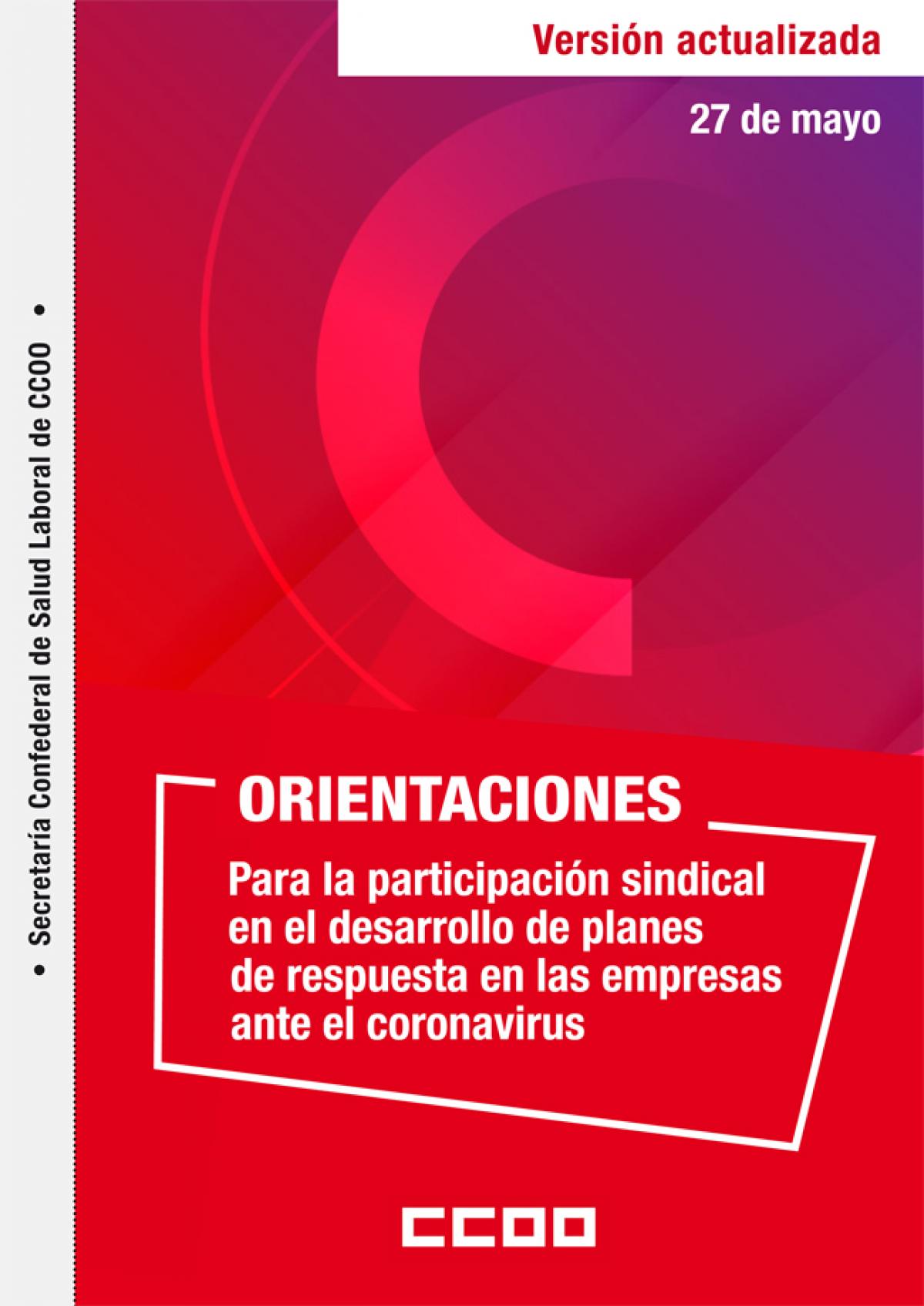 Orientaciones para la participacin sindical en el desarrollo de planes de respuesta en las empresas ante el coronavirus