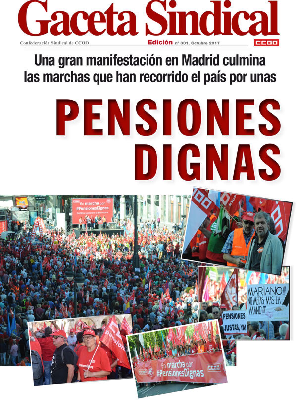 Gaceta Sindical n 331: Marcha por #pensionesdignas