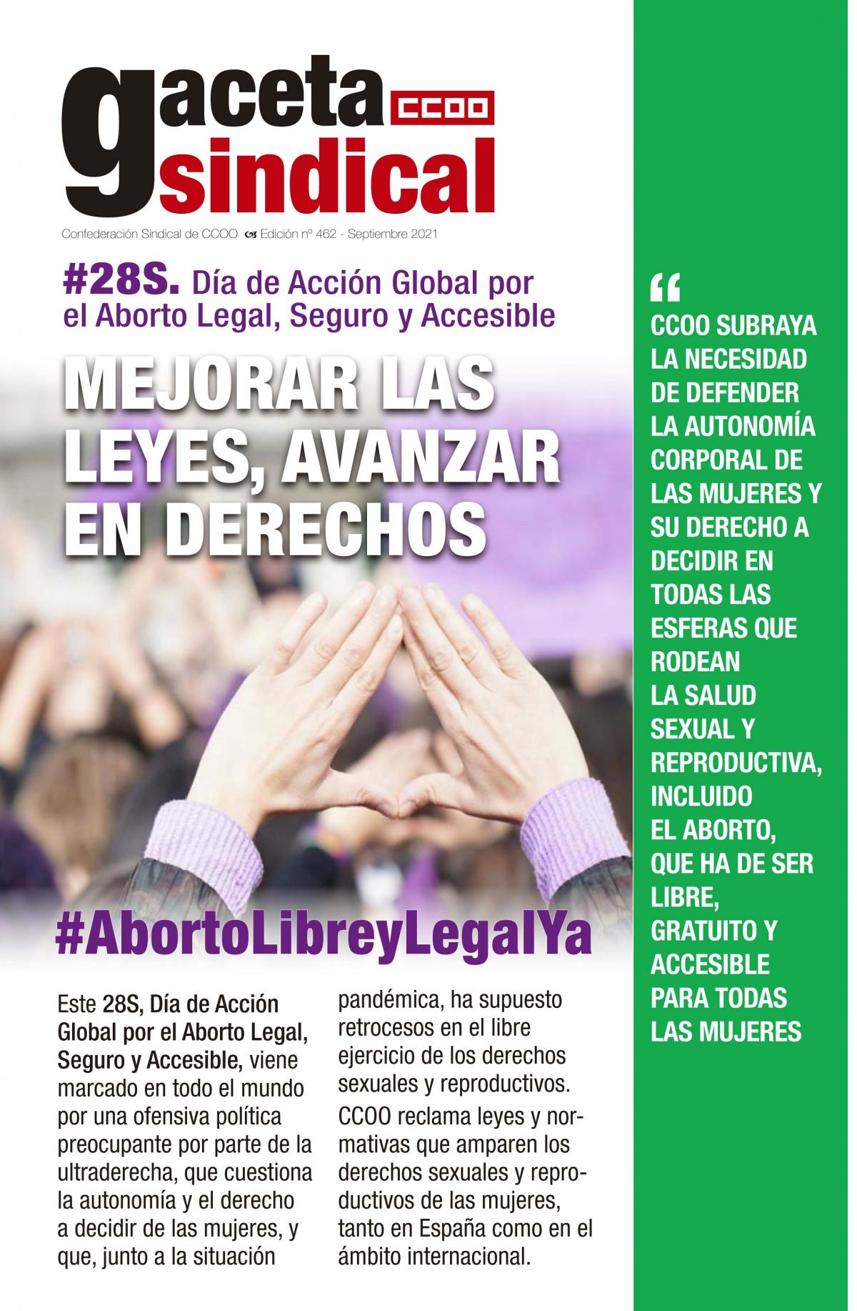 Gaceta Sindical da accin global aborto