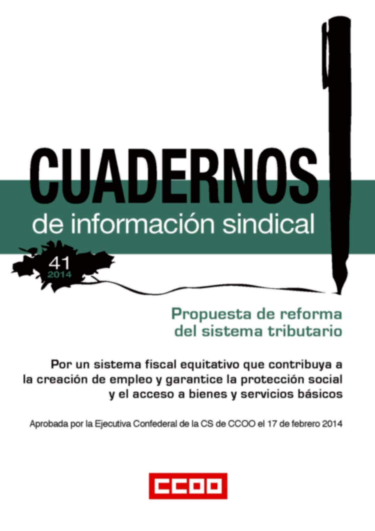 CIS n 41 Propuesta de CCOO para una reforma fiscal
