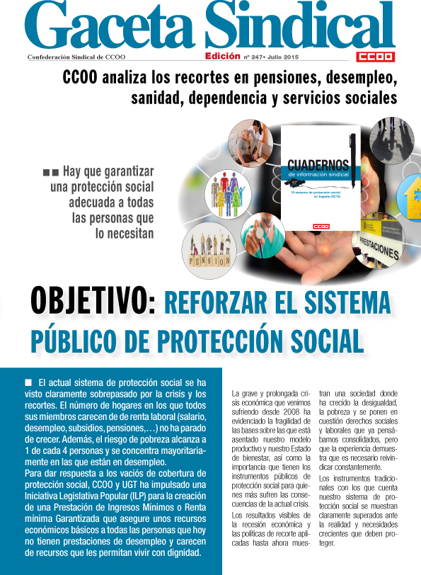 Gaceta Sindical m 247: Reforzar el sistema de proteccin social