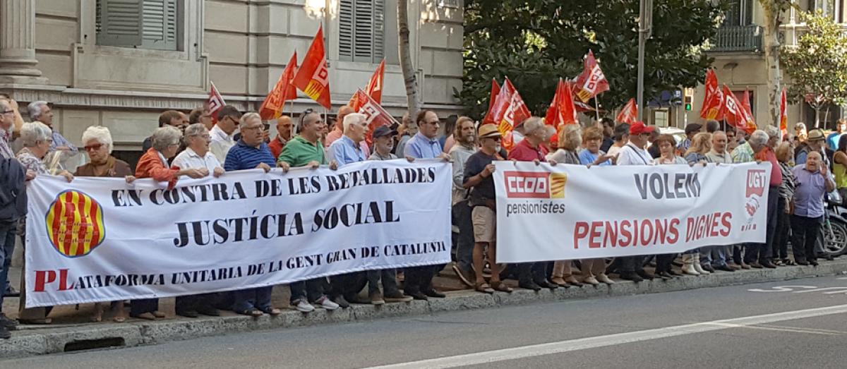Catalua en apoyo de las Marchas por las Pensiones Dignas