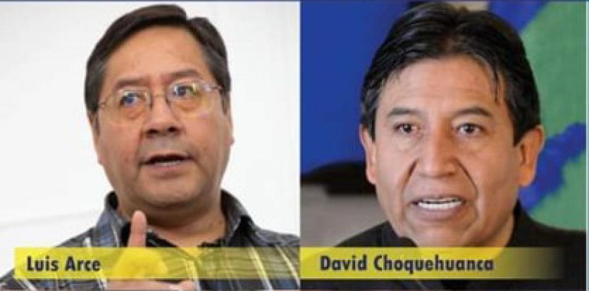 Luis Arce y David Choquehuanca, candidatos del MAS