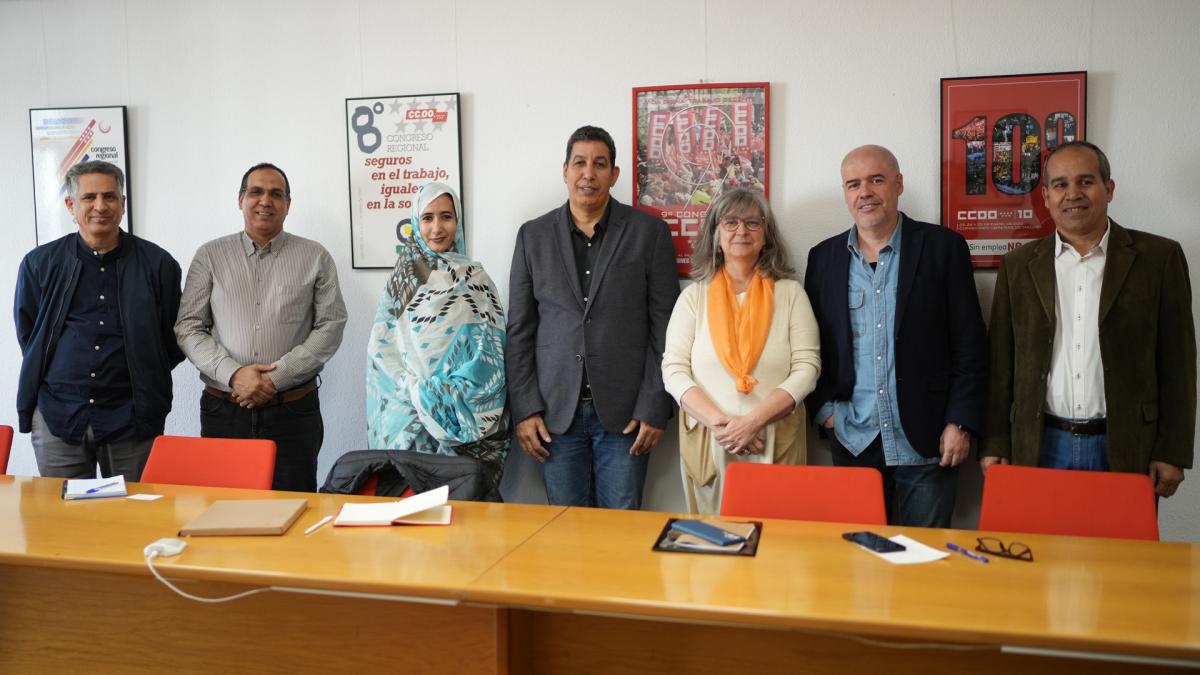 Las direcciones de CCOO y del sindicato saharaui UGTSARIO se renen en Madrid.