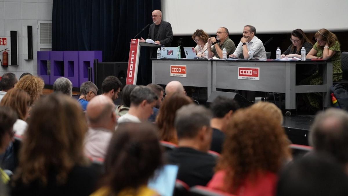 El secretario general, Unai Sordo, se dirige al Consejo Confederal de CCOO.