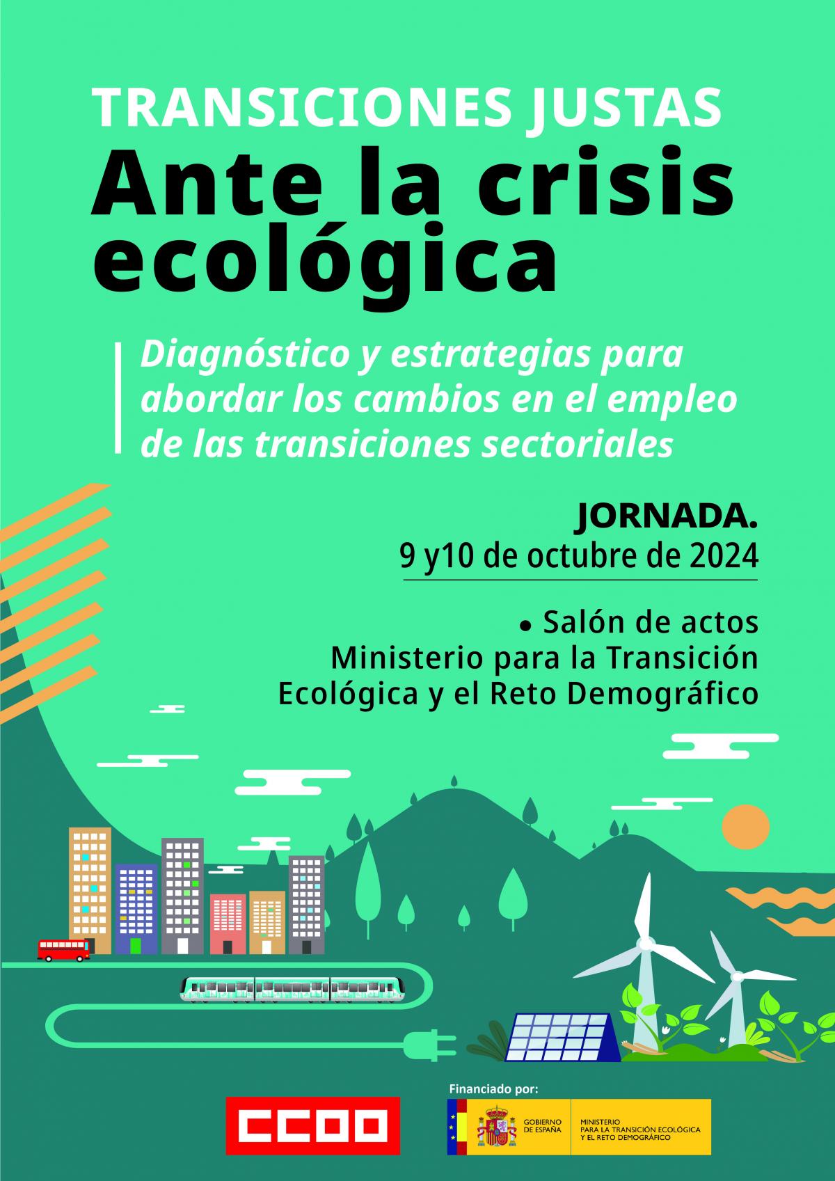 Cartel Jornada transiciones justas ante la crisis ecolgica