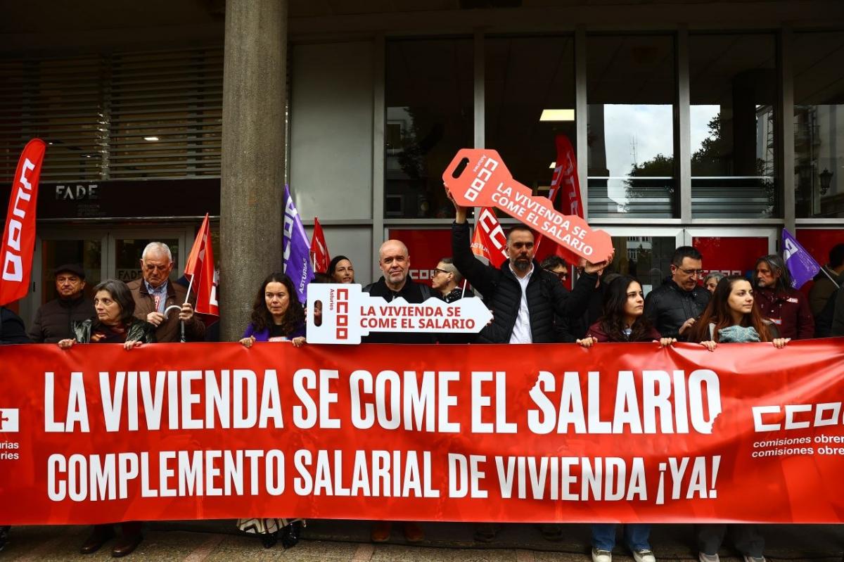 Manifestación por la vivienda en Asturias