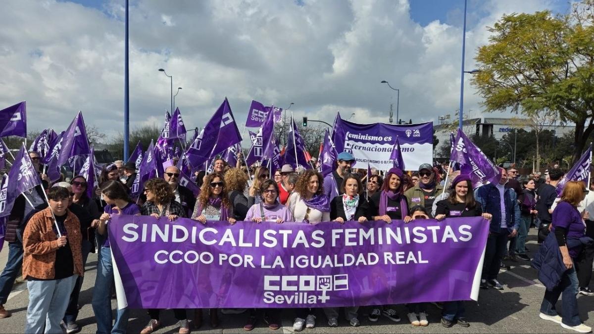 El feminismo de CCOO, como se pudo comprobar durante la marcha del 8 de Marzo en Sevilla, es internacionalista y por ello reivin­dicamos los derechos y el poder de todas las mujeres del mundo, todos los días del año.