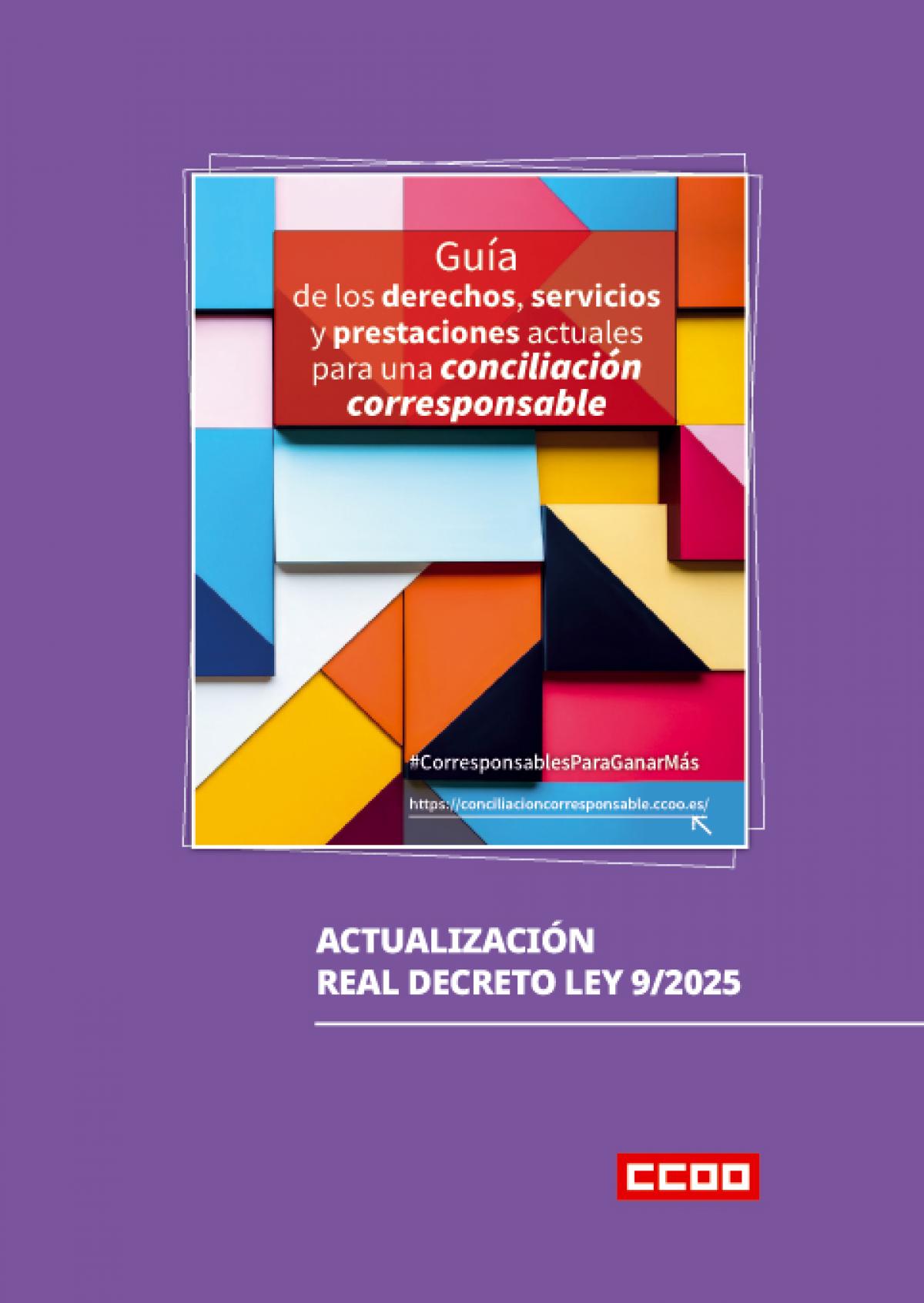 Portada del Anexo a la Guía de los derechos, servicios y prestaciones actuales para una conciliación corresponsable