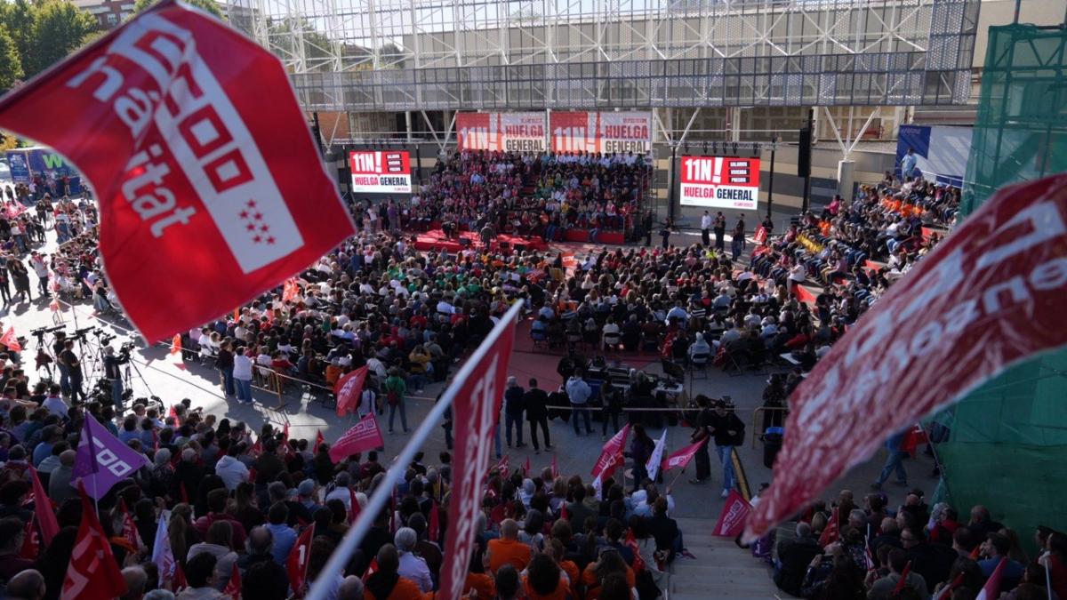 La convocatoria sindical presentó un aspecto inmejorable cuando faltan aún más de 15 días para la huelga general del próximo 11 de noviembre.