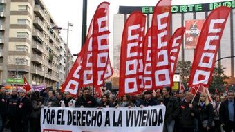 Manifestacin por un derecho a vivienda digna