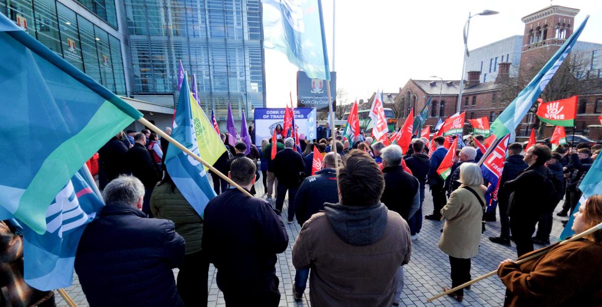Foto de archivo de una manifestación convocada por CES. Foto: ETUC.