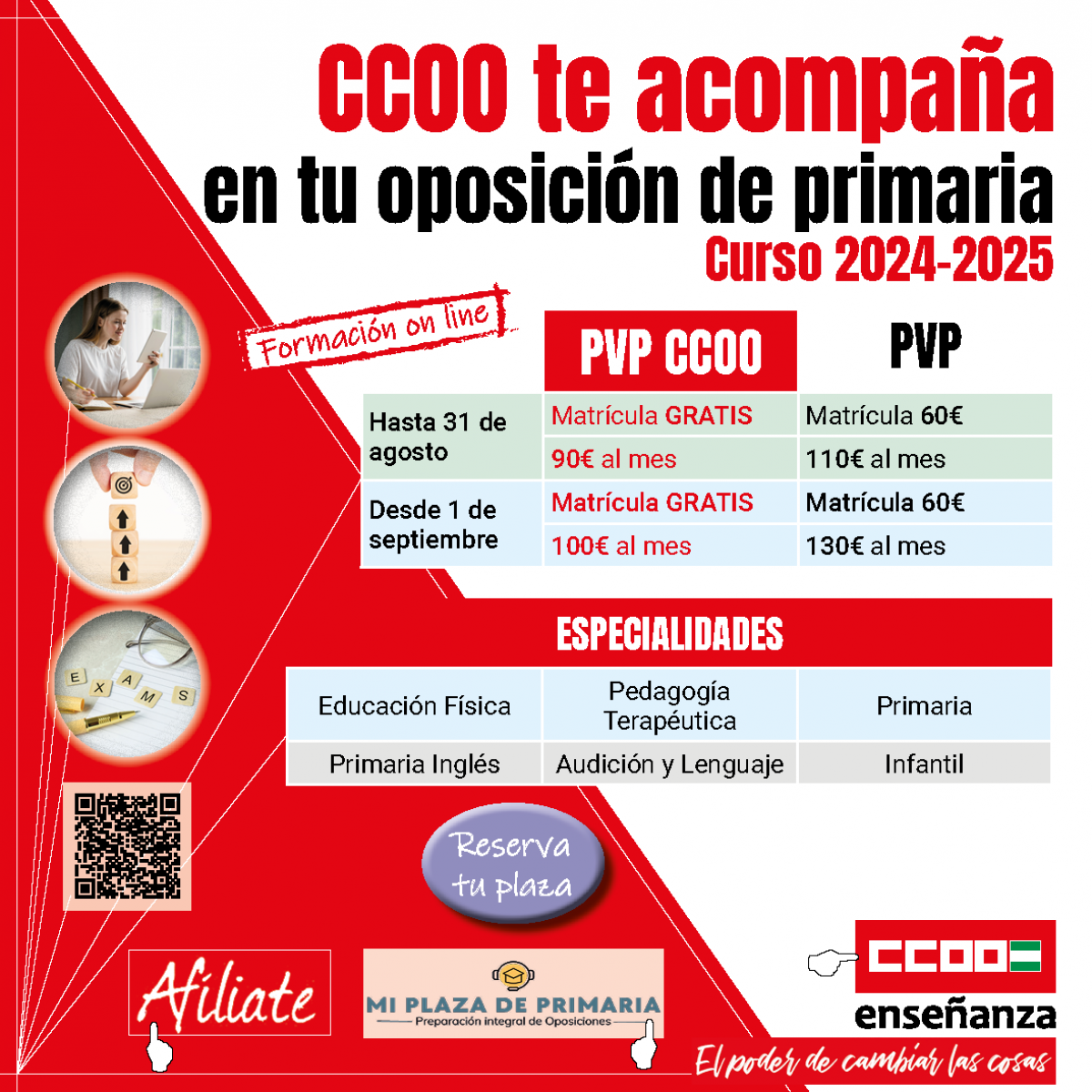 CCOO oposiciones curso 2024-25