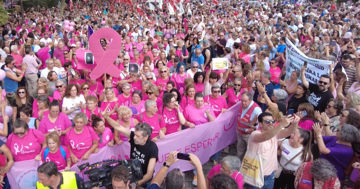 Manifestación de apoyo a las mujeres víctimas del escándalo de los cribados en Andalucía (CCOO de Andalucía).