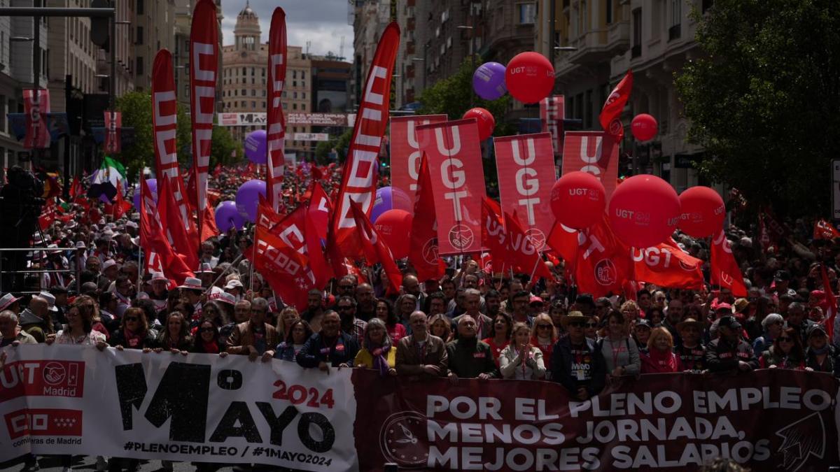 Manifestacin del 1 de Mayo 2024 en Madrid